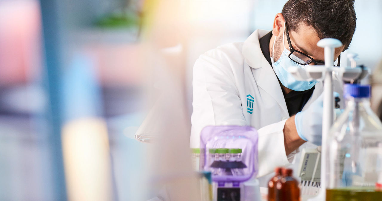 male researcher in lab setting